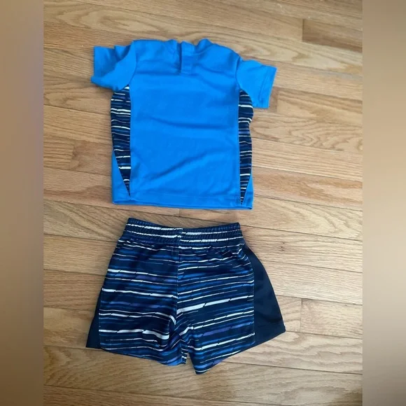 Nike Blue & Navy Toddler Athletic Top and Shorts Set - Picture 7 of 9
